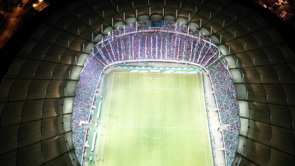 Arena Fonte Nova, em Salvador (BA), será palco de Bahia x Vasco (Foto: @ecbahia, X, Reprodução)