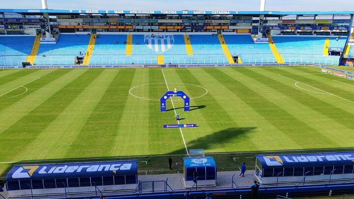 Estádio da Ressacada, em Florianópolis, será palco do jogo entre Avaí x Chapecoense (Foto: Fabio Cardoso, NSC TV)