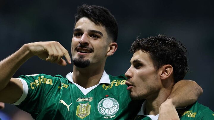 Flaco López comemora gol pelo Palmeiras (Foto: Cesar Greco, Palmeiras)