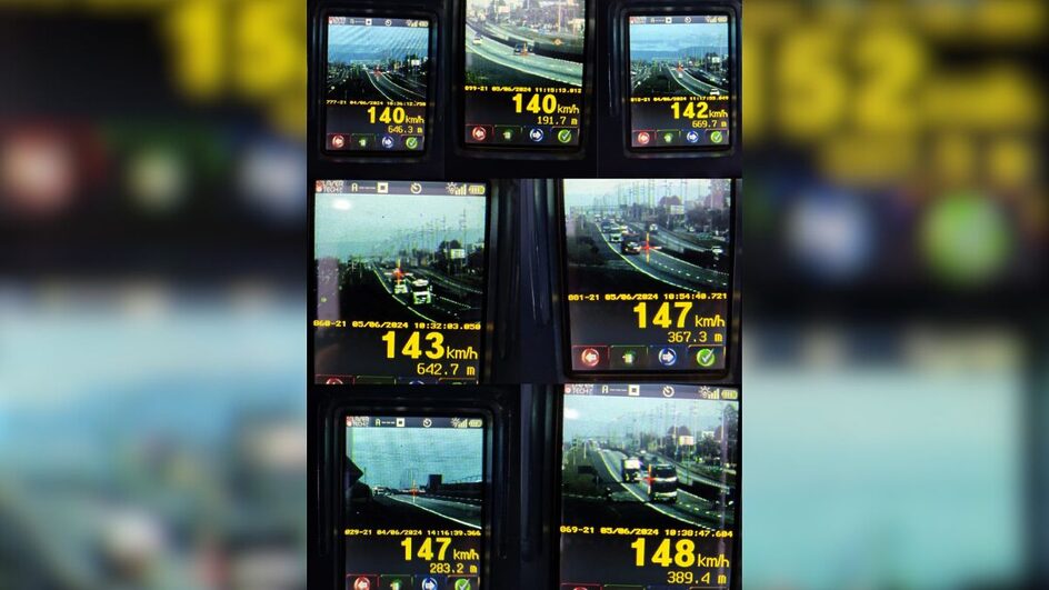 PRF registra 150 veículos acima da velocidade na BR-101