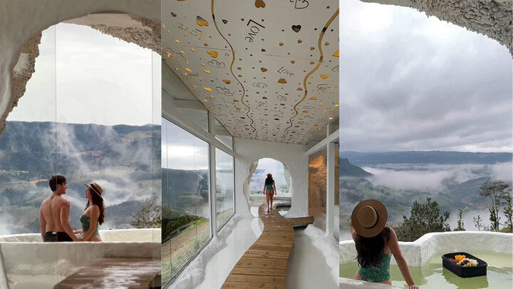Primeiro chalé com temática grega de SC surpreende com hospedagem em caverna