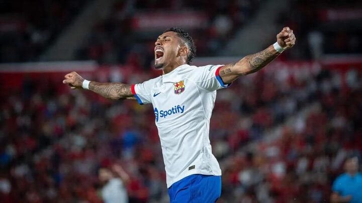 Raphinha no Barcelona (Foto: German Parga, Barcelona)