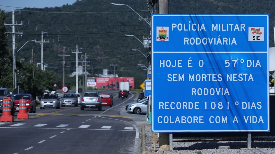 Rodovia estadual que conquistou recorde de tempo sem acidentes com morte fica em Florianópolis; saiba qual é