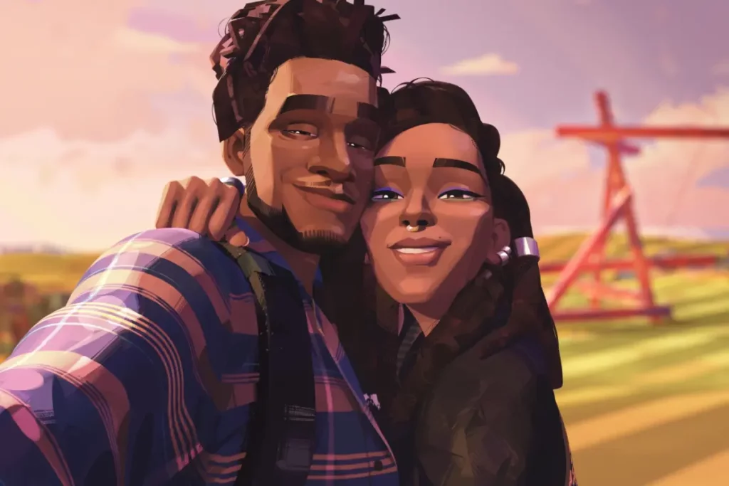 O filme ‘Entergalactic’ traz o amor em novas perspectivas (Imagem: Reprodução Digital | Netflix)