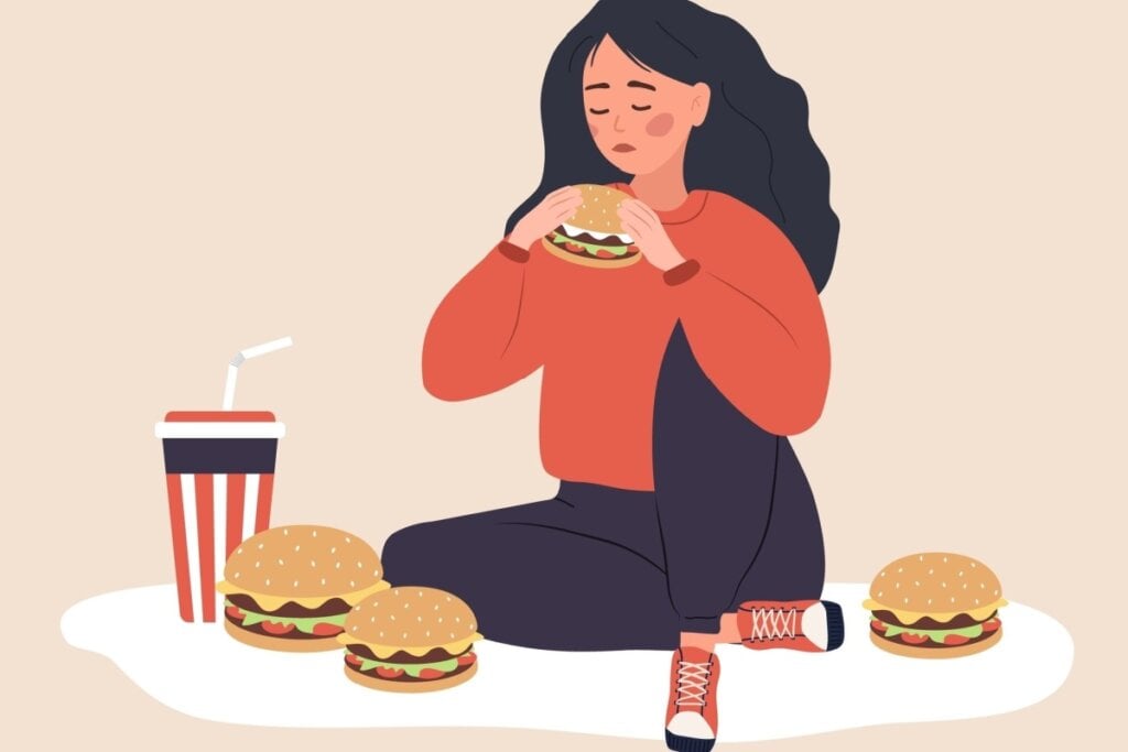 O vício em comida ocorre especialmente em pessoas geneticamente suscetíveis (Imagem: Keronn art | Shutterstock)