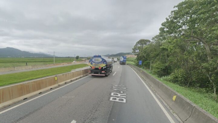 BR-101 terá bloqueio no sentido Sul na madrugada de terça-feira (Foto: Arteris Litoral Sul, Divulgação)