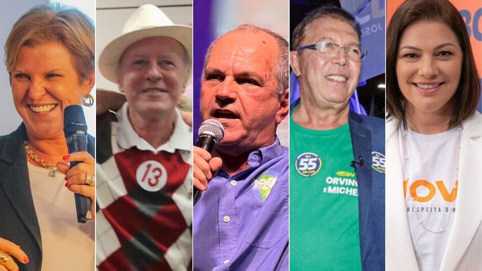 Candidatos a prefeito de São José nas Eleições 2024 (Fotos: Divulgação)