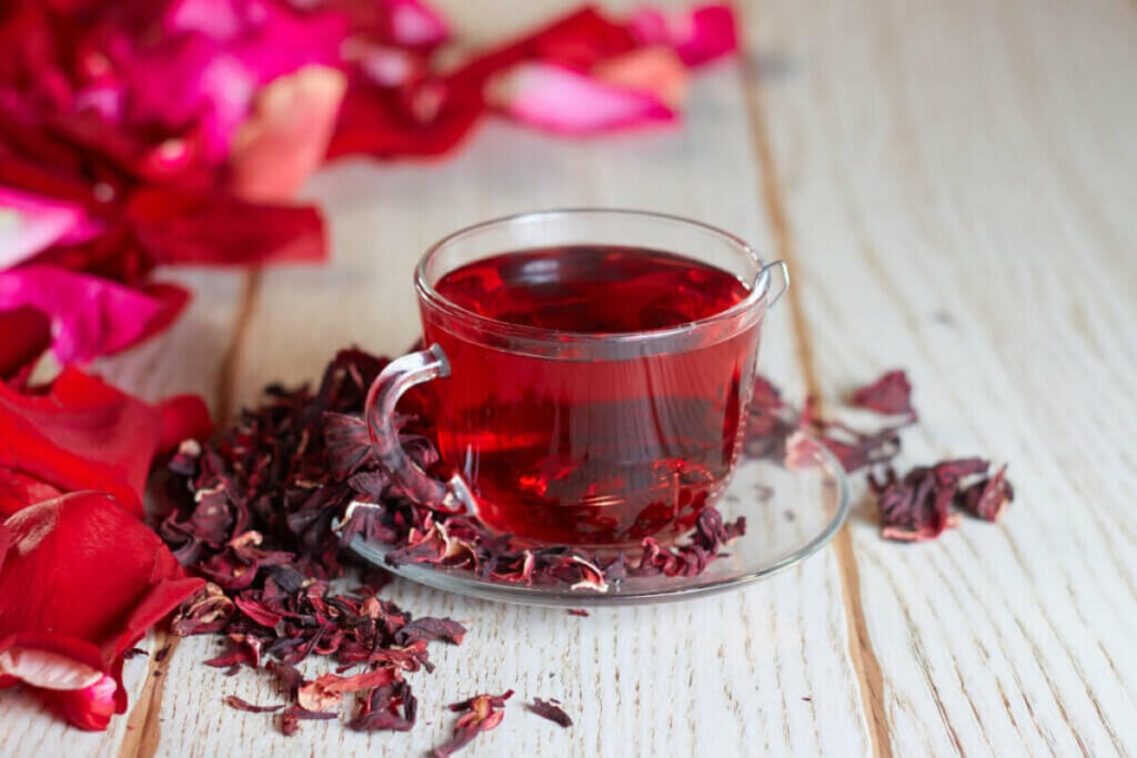 Chá de hibisco (Imagem: Mironmax Studio | Shutterstock)