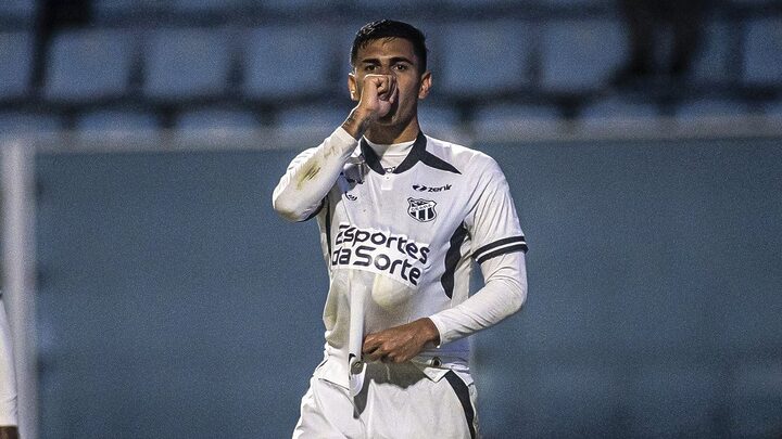 David Ricardo comemora gol da vitória do Ceará contra o Avaí (Foto: Gabriel Silva, Ceará)
