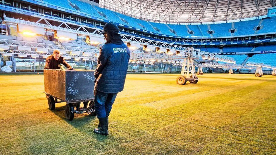 FOTOS: Veja o que muda no gramado da Arena do Grêmio