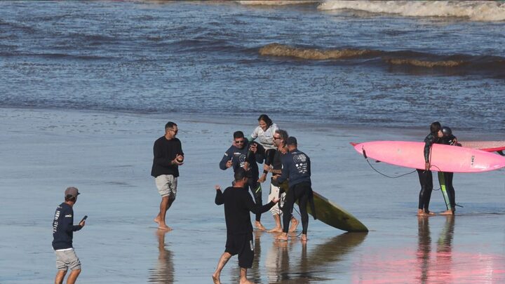 Feminino do Campeonato Brasileiro de Ondas Grandes (Foto: (Foto: (Foto: Lucas Amorelli, NSC Total)