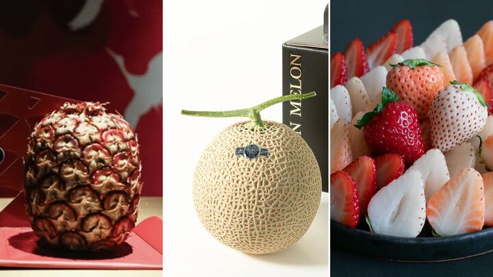 Versões "de luxo" de abacaxi, melão e morango ganham evidência nos EUA (Fotos: Fresh Del Mont, Divulgação; Ikigai Fruits, Divulgação)