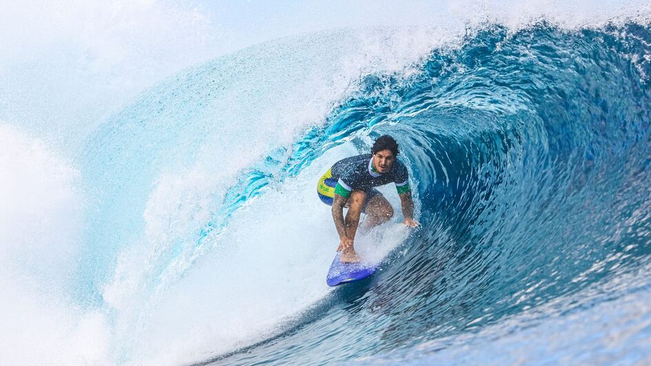 Gabriel Medina no Taiti (Foto: William Lucas, COB)