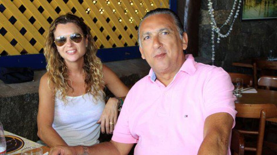 Galvão Bueno e a esposa Desirée