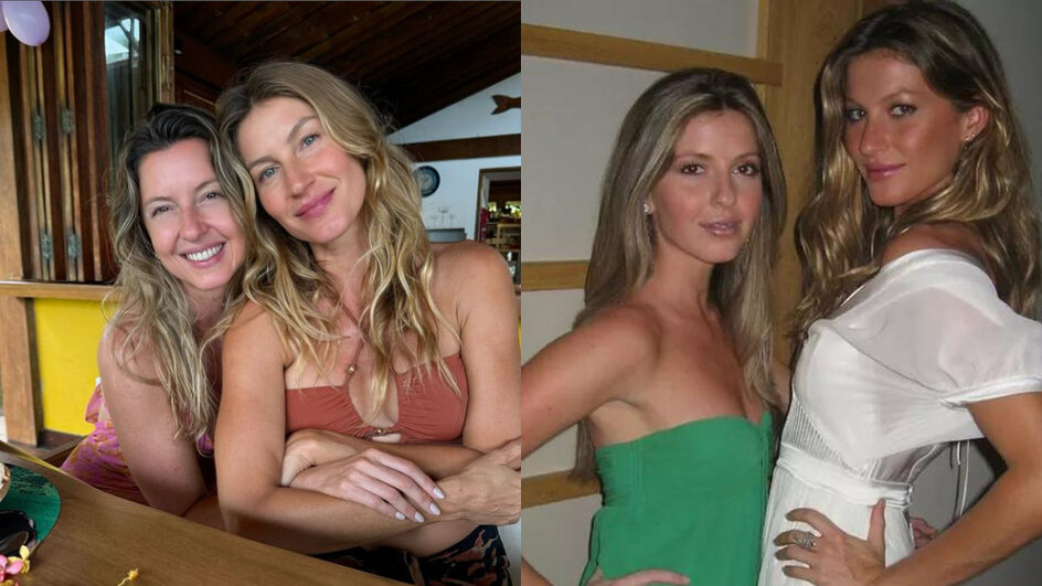 Gisele e sua gêmea Patrícia