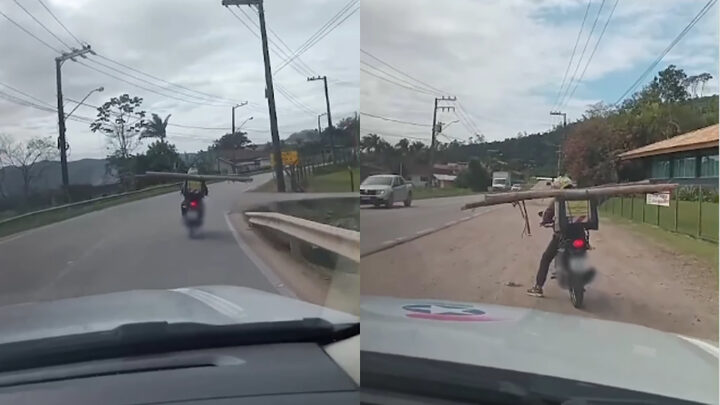 Motorista escora de madeira