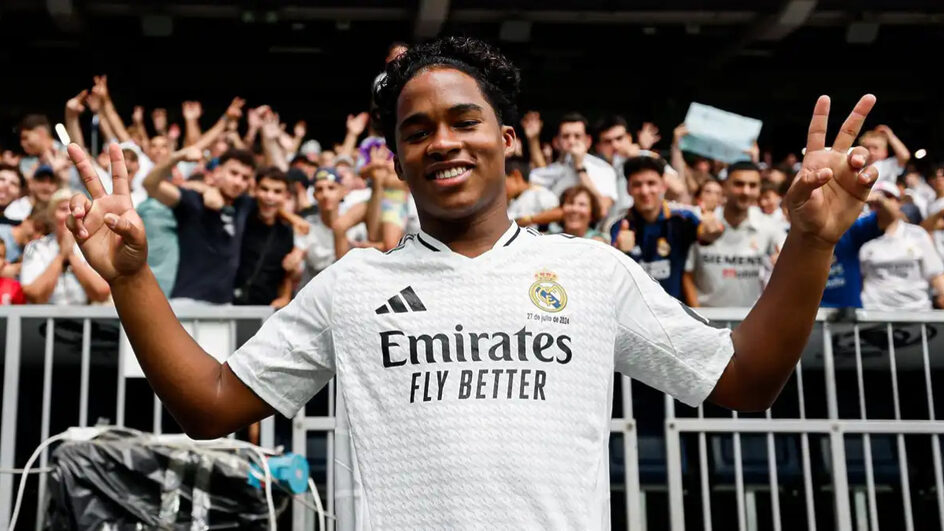 Endrick deve ser titular no jogo Real Madrid x Milan (Foto: Reprodução, X, Real Madrid)