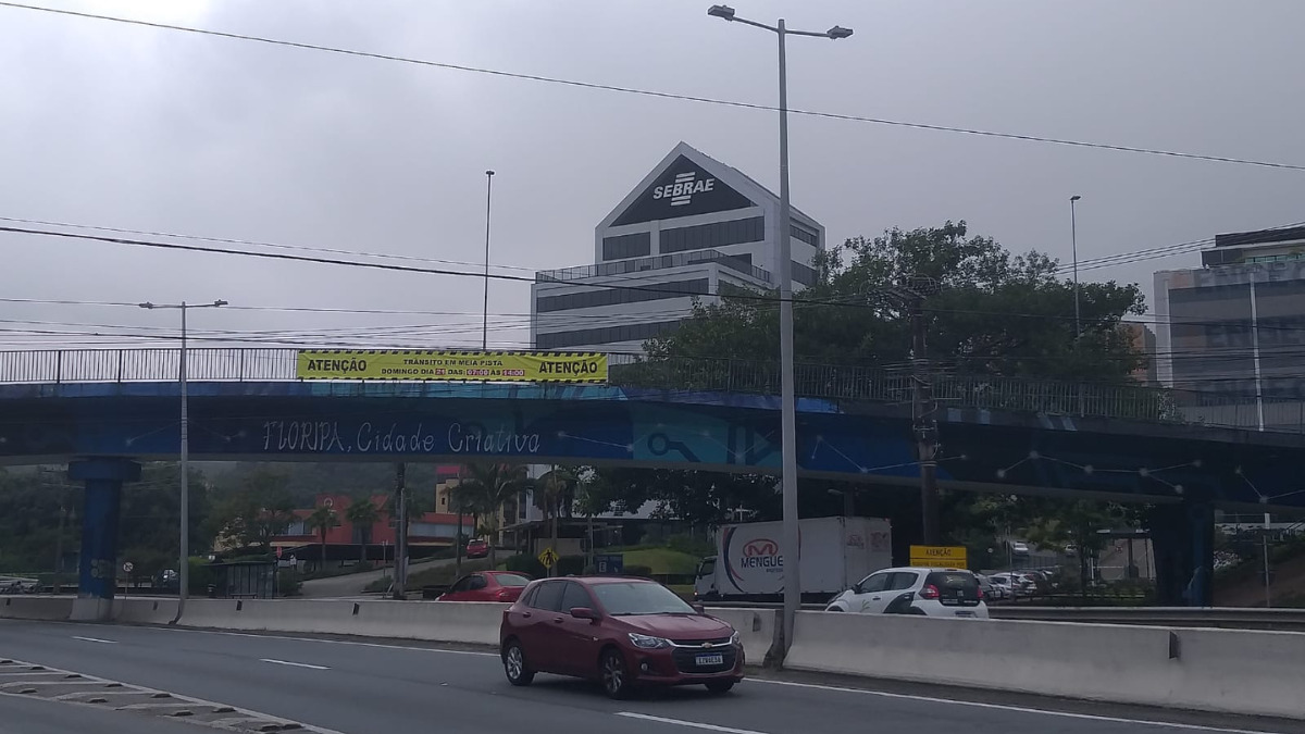 Trânsito de Florianópolis ficará travado para obras no domingo; veja horários