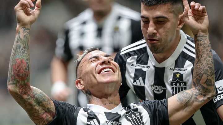 Vargas comemora gol pelo Atlético-MG (Foto: Atletico, X, Reprodução)