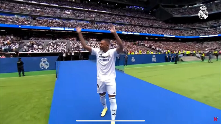 Veja as primeiras imagens da apresentação de Mbappé no Real Madrid