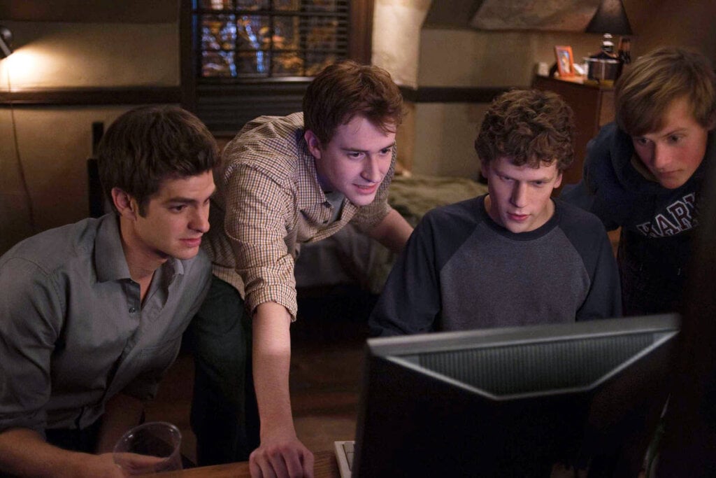 A &ldquo;Rede Social&rdquo; acompanha a cria&ccedil;&atilde;o do Facebook e os desafios enfrentados por Mark Zuckerberg (Imagem: Reprodu&ccedil;&atilde;o digital | Sony Pictures)