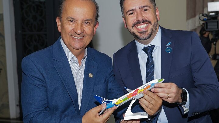 Adição de mais uma frequência de voo foi compromisso assumido pela Copa Airlines no lançamento da rota Foto: Divulgação/Floripa Airport