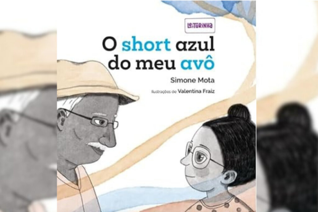 Em “O short azul do meu avô”, Cissinha busca descobrir a história do short do avô (Imagem: Divulgação | Original Leiturinha)
