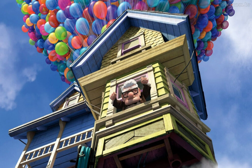 Em “Up: Altas Aventuras”, Carl precisa aprender a viver depois da morte da esposa e realizar antigos sonhos (Imagem: Reprodução digital | Pixar)