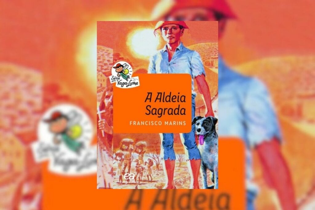 “A Aldeia Sagrada” faz um paralelo com a realidade, emergindo o leitor na Guerra de Canudos (Imagem: Divulgação | Editora Ática)