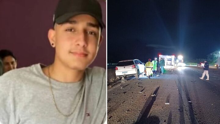 Hottavio foi atropelado na BR-101, em Palhoça (Fotos: Redes sociais, reprodução / PRF, divulgação)