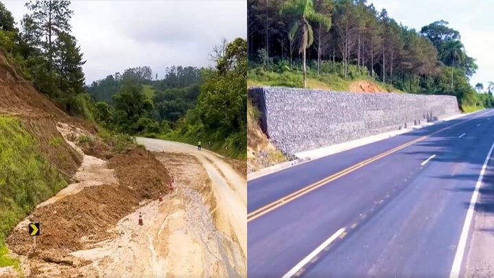 BR-280 teve obras emergênciais realizadas em trechos de Corupá.
