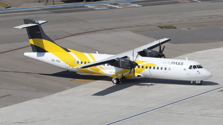 Avião do modelo ATR-72-500 (Foto Divulgação, ATR)