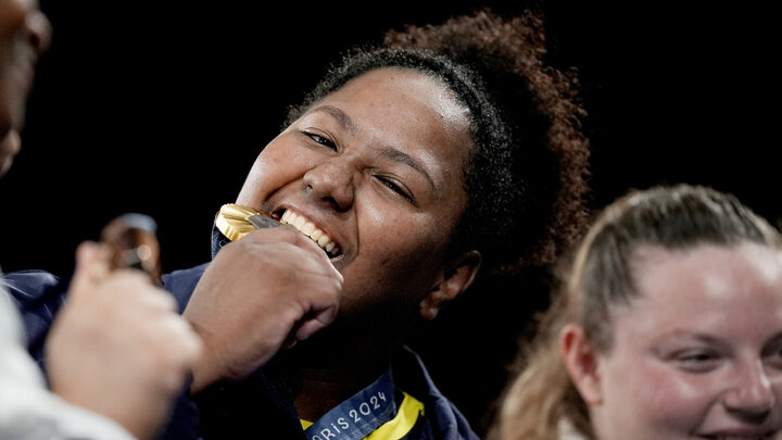 Beatriz Ferreira conquista marca histórica para o Brasil em Paris 2024 (Foto: Alexandre Loureiro, COB)