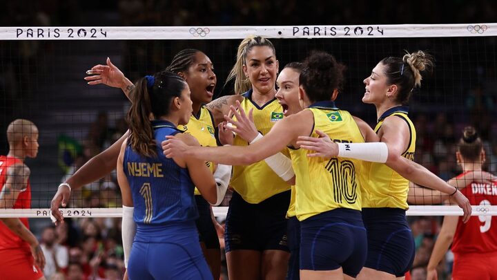 Brasil decidiu a medalha de bronze contra a Turquia no vôlei feminino (Miriam Jeske, COB)