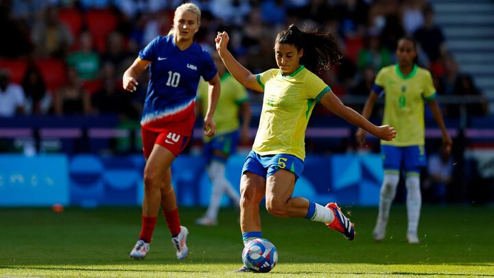 Brasil e Estados Unidos decidiram a medalha de ouro em Paris 2024 (Foto: Yukihito Taguchi-USA TODAY Sports)