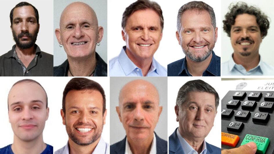 Candidatos à prefeitura de Florianópolis em ordem alfabética, conforme nomes de urna informados à Justiça Eleitoral (Fotos: TSE, Divulgação)