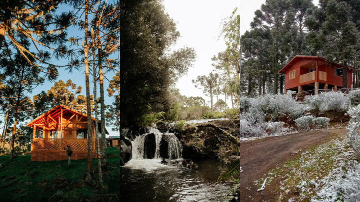 Cascata que congela e vista para montanhas veja Airbnbs para alugar na cidade mais fria do Brasil 