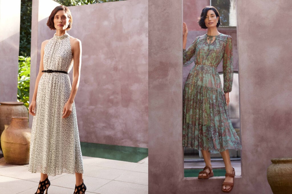 Para eventos diurnos, escolha vestidos com amarração e tecidos de tricoline (Imagem: Karine Basilio)