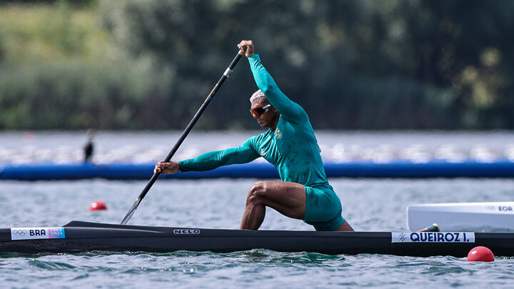 Isaquias Queiroz nas eliminatórias do C1 1000m. Foto: Wander Roberto/COB