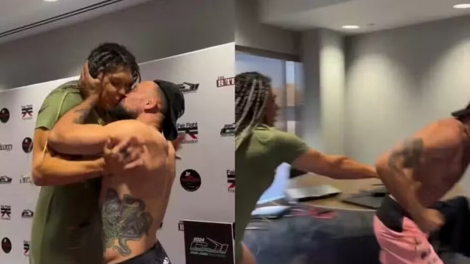 Lutadora brasileira é beijada à força por australiano antes de confronto intergênero