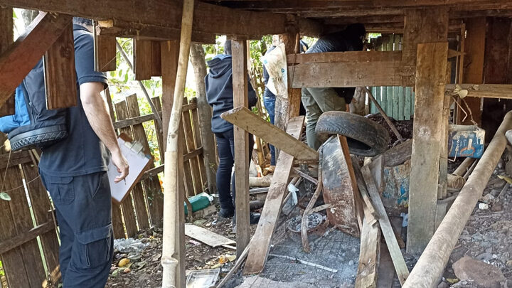Operação policial sobre o caso do corpo que foi encontrado enterrado embaixo de uma casa (Foto Polícia Civil, Divulgação)