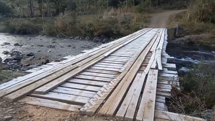 Ponte amanhece congelada em SC após temperaturas de -3,6°C