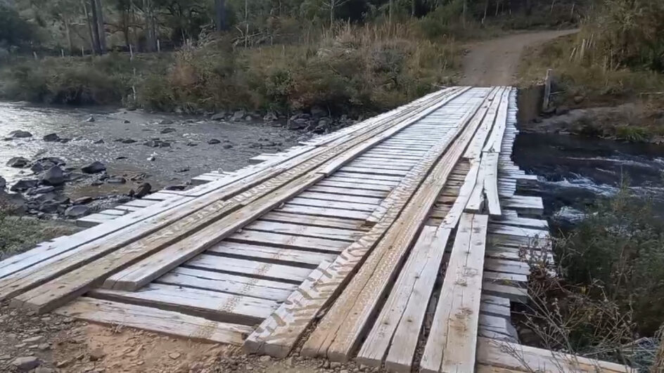Ponte amanhece congelada em SC após temperaturas de -3,6°C