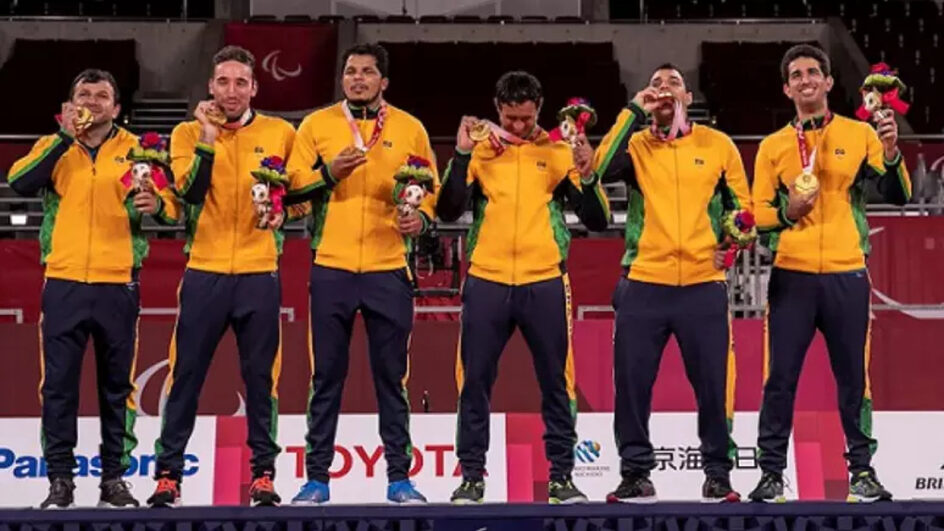 Equipe de goalball do Brasil conquistou o ouro nas Paralimpíadas de Tóquio 2020 (Foto: Alê Cabral, CPB)