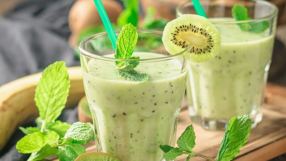 Vitamina de kiwi e hortelã (Imagem: tag2016 | Shutterstock)