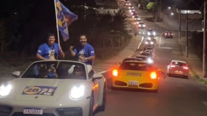 Carreata com candidato mais rico do Brasil movimentou ruas de Marília (Foto: Reprodução, Instagram)