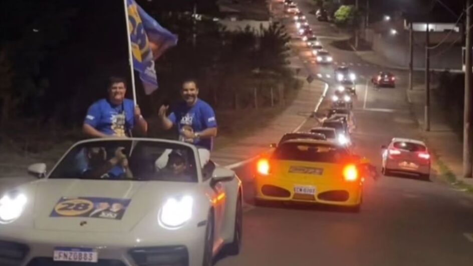 Carreata com candidato mais rico do Brasil movimentou ruas de Marília (Foto: Reprodução, Instagram)