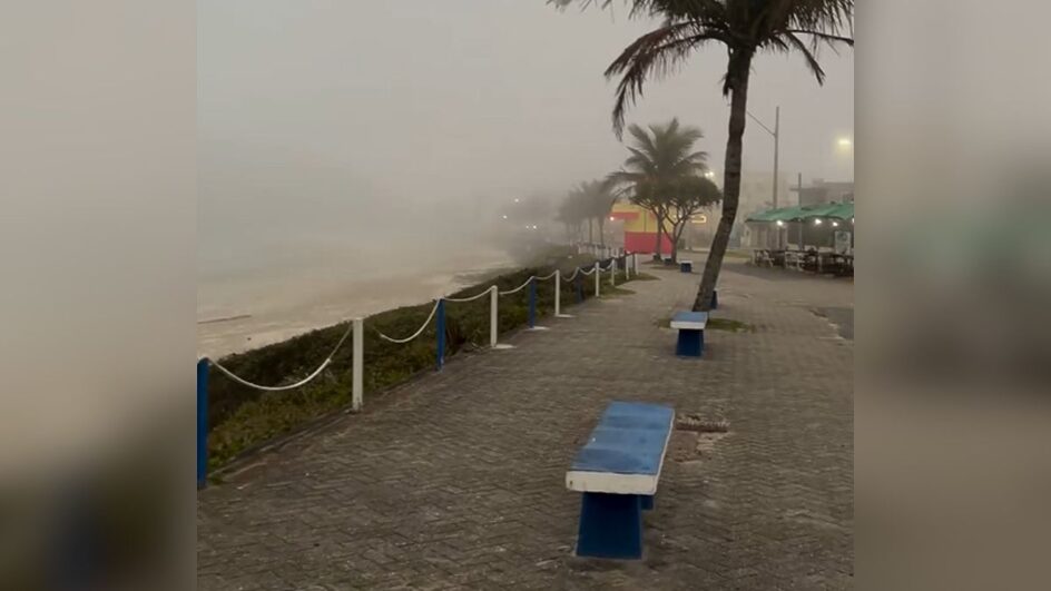 VÍDEO: Nevoeiro "engole" mar, trilhas e orla de praia em SC