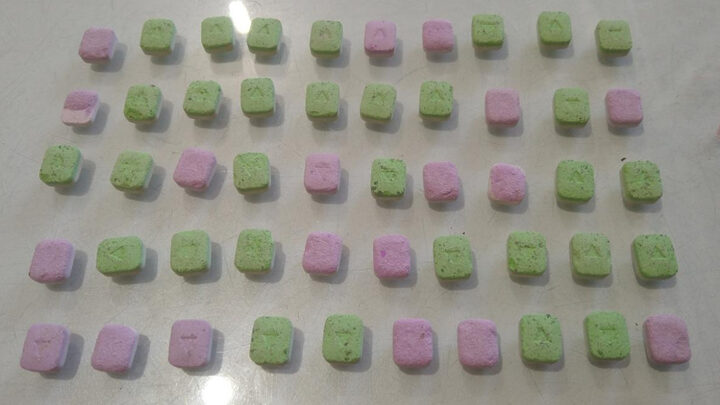 50 comprimidos de ecstasy em Jaraguá do Sul no dia 26 de agosto (Foto Divulgação, Polícia Militar)