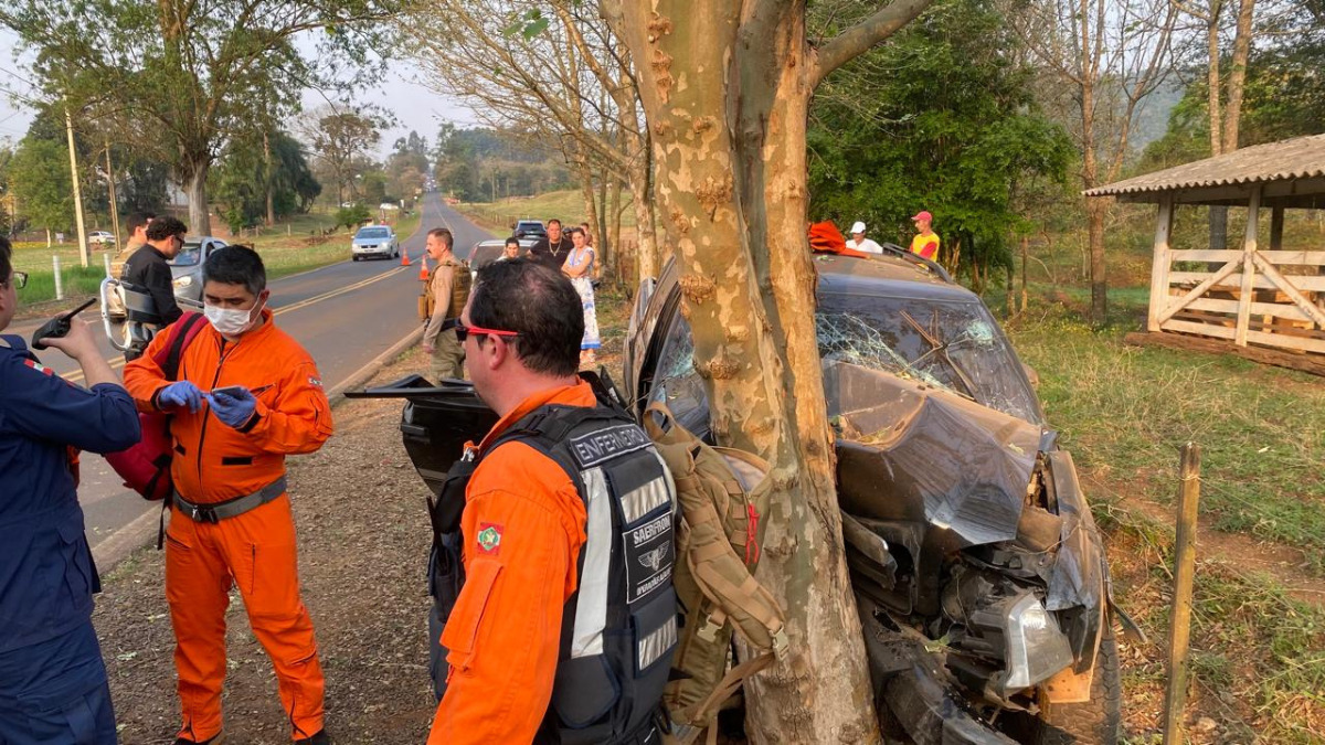 Acidente em Águas de Chapecó, no Oeste de Santa Catarina (1)